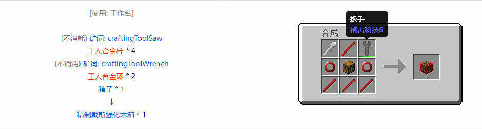 我的世界格雷科技6物品容器合成表大全