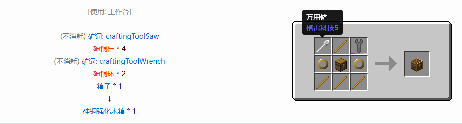 我的世界格雷科技6物品容器合成表大全