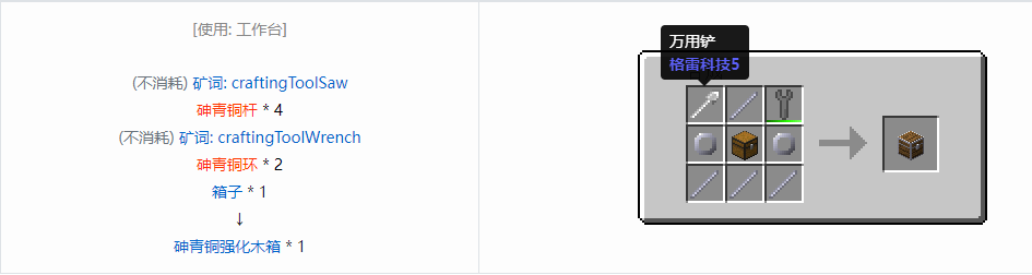 我的世界格雷科技6物品容器合成表大全