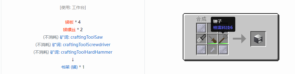 我的世界格雷科技6物品容器合成表大全