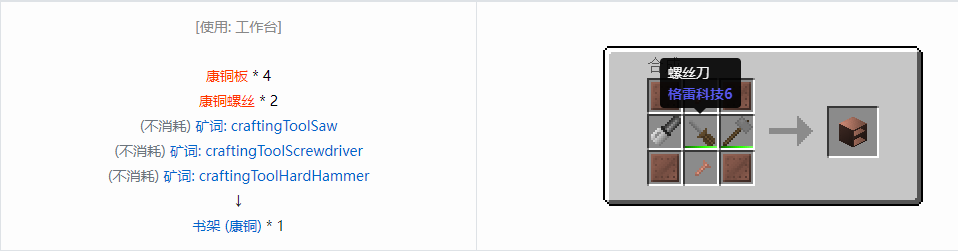 我的世界格雷科技6物品容器合成表大全