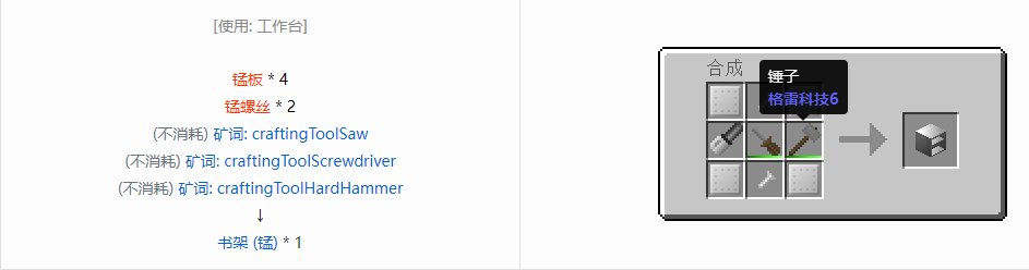 我的世界格雷科技6物品容器合成表大全