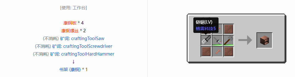 我的世界格雷科技6物品容器合成表大全