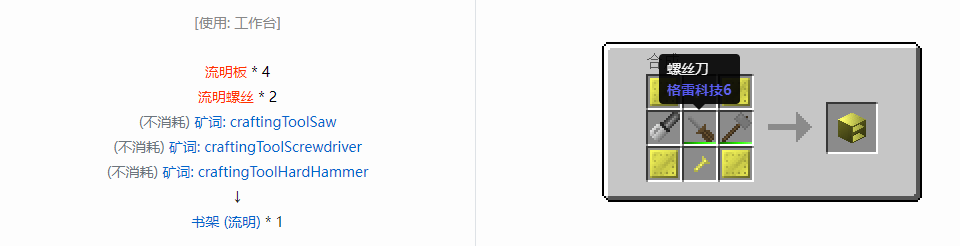 我的世界格雷科技6物品容器合成表大全
