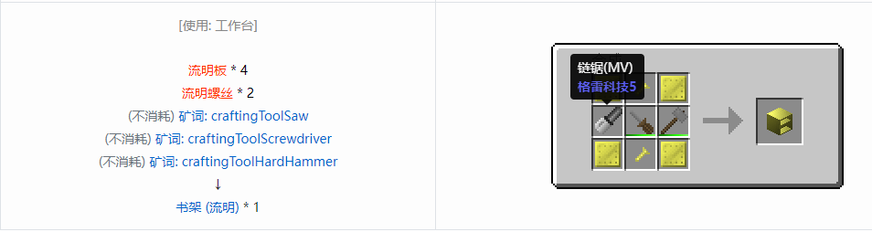 我的世界格雷科技6物品容器合成表大全