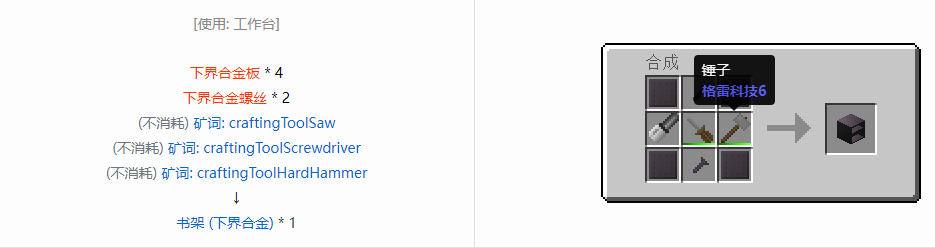 我的世界格雷科技6物品容器合成表大全