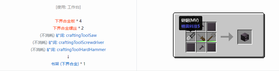 我的世界格雷科技6物品容器合成表大全