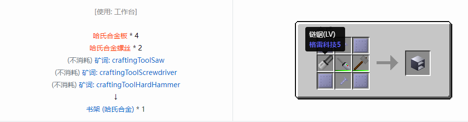 我的世界格雷科技6物品容器合成表大全