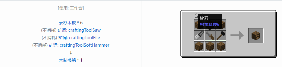 我的世界格雷科技6物品容器合成表大全
