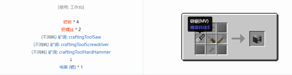 我的世界格雷科技6物品容器合成表大全