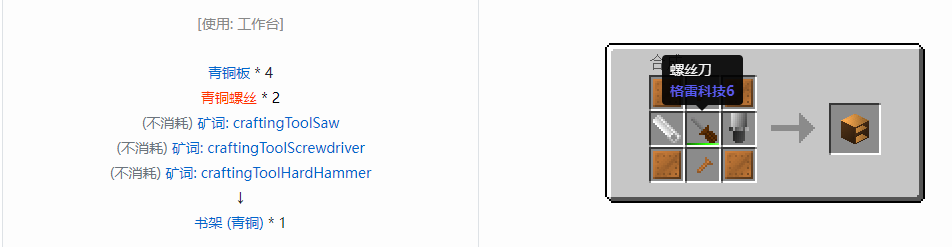 我的世界格雷科技6物品容器合成表大全