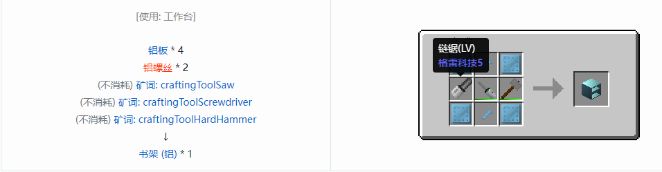 我的世界格雷科技6物品容器合成表大全