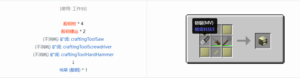 我的世界格雷科技6物品容器合成表大全
