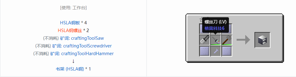 我的世界格雷科技6物品容器合成表大全
