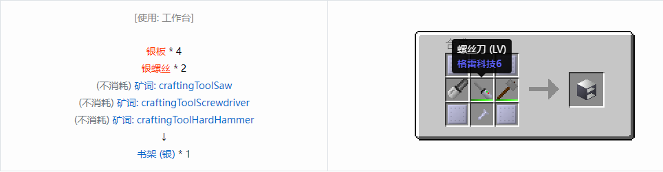 我的世界格雷科技6物品容器合成表大全