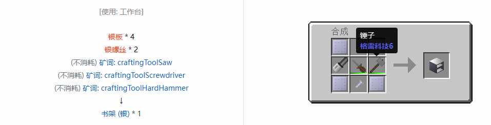 我的世界格雷科技6物品容器合成表大全
