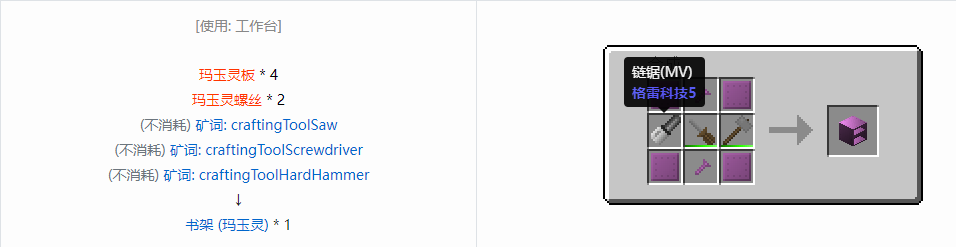 我的世界格雷科技6物品容器合成表大全