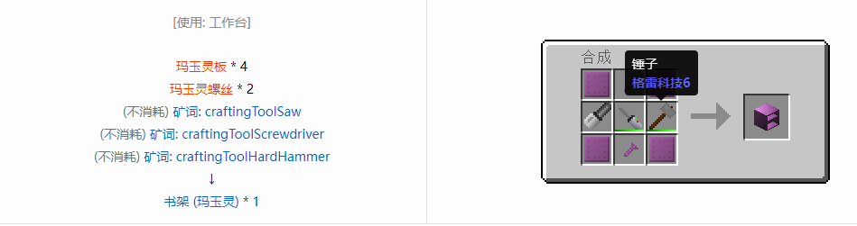 我的世界格雷科技6物品容器合成表大全