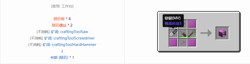 我的世界格雷科技6物品容器合成表大全