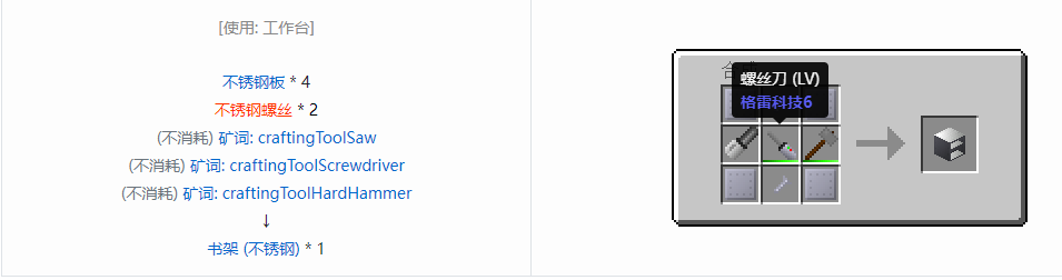我的世界格雷科技6物品容器合成表大全