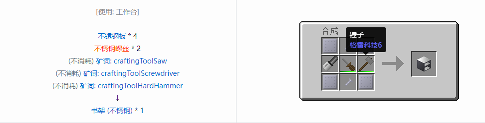 我的世界格雷科技6物品容器合成表大全