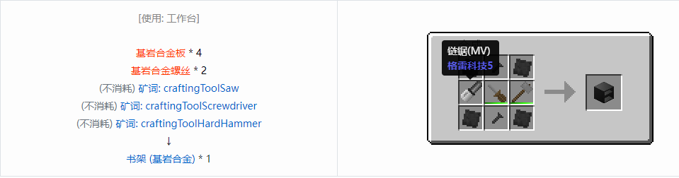 我的世界格雷科技6物品容器合成表大全