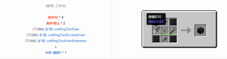 我的世界格雷科技6物品容器合成表大全