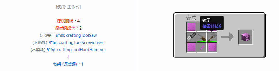 我的世界格雷科技6物品容器合成表大全