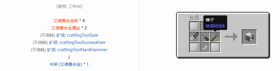 我的世界格雷科技6物品容器合成表大全