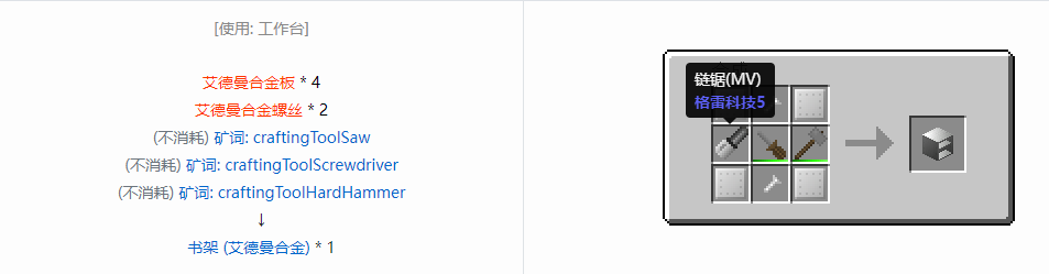 我的世界格雷科技6物品容器合成表大全