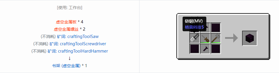 我的世界格雷科技6物品容器合成表大全