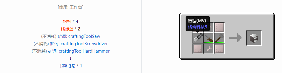 我的世界格雷科技6物品容器合成表大全