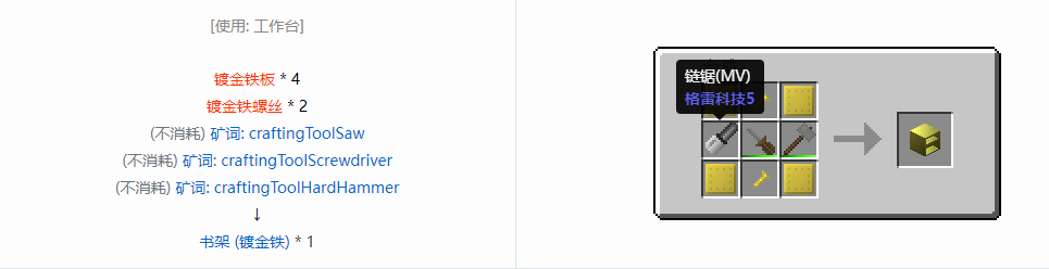 我的世界格雷科技6物品容器合成表大全