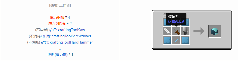 我的世界格雷科技6物品容器合成表大全