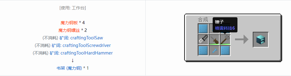 我的世界格雷科技6物品容器合成表大全