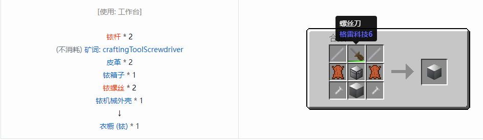 我的世界格雷科技6物品容器合成表大全