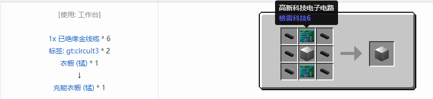 我的世界格雷科技6物品容器合成表大全