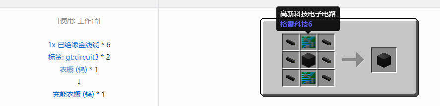 我的世界格雷科技6物品容器合成表大全