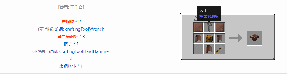 我的世界格雷科技6物品容器合成表大全