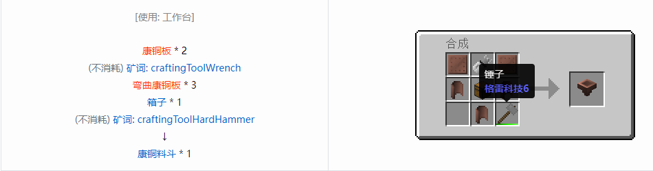 我的世界格雷科技6物品容器合成表大全