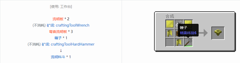 我的世界格雷科技6物品容器合成表大全