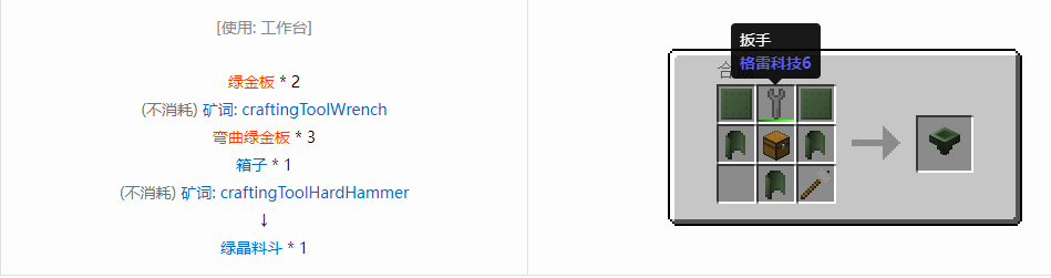 我的世界格雷科技6物品容器合成表大全