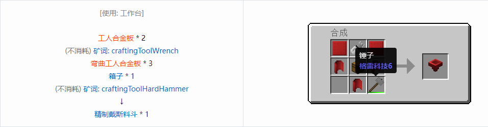 我的世界格雷科技6物品容器合成表大全