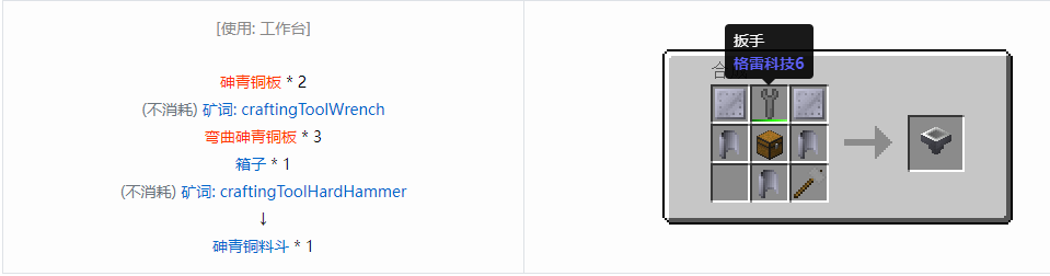 我的世界格雷科技6物品容器合成表大全