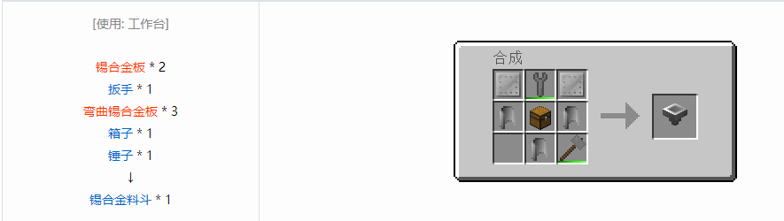 我的世界格雷科技6物品容器合成表大全