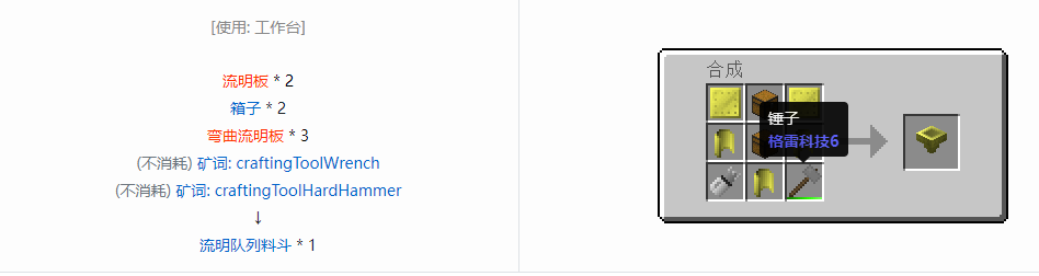 我的世界格雷科技6物品容器合成表大全