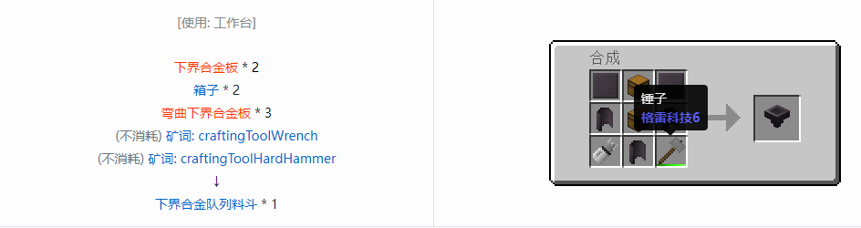 我的世界格雷科技6物品容器合成表大全
