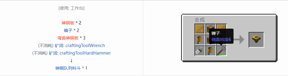 我的世界格雷科技6物品容器合成表大全