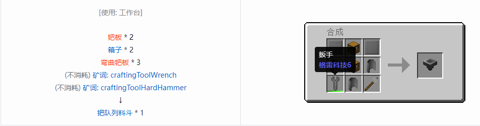 我的世界格雷科技6物品容器合成表大全