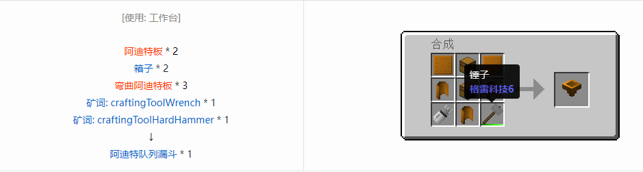 我的世界格雷科技6物品容器合成表大全